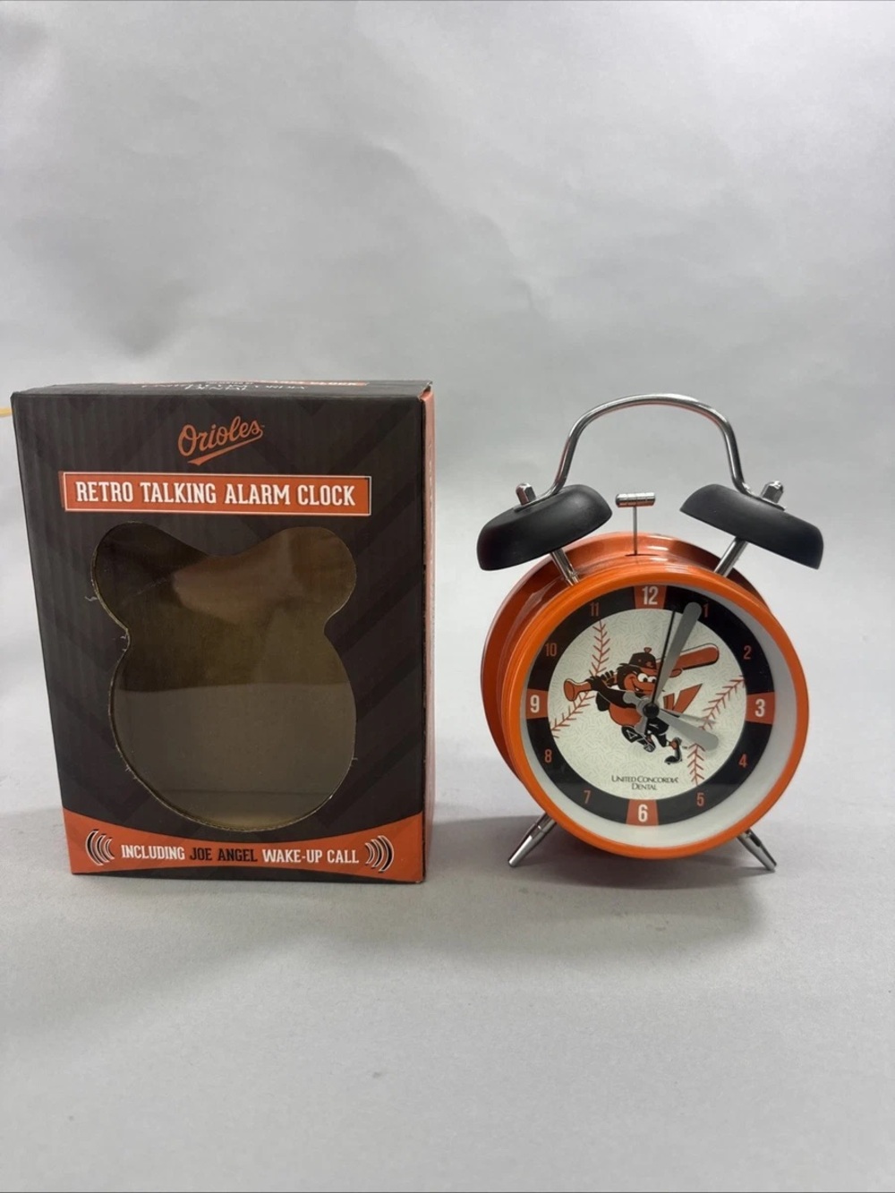 NIB Retro Baltimore Orioles Retro Talking Alarm Clock